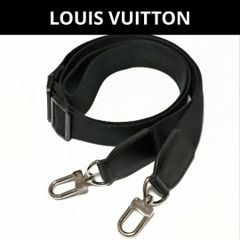 ルイヴィトン キャンバス×レザー ショルダーストラップ ブラック×シルバー