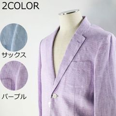 ジャケット アンジェロ 41-4104-04 メンズ カジュアル 春 夏アンジェロ mens チェック 麻100% 上着 ブレザー
