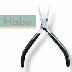 ★期間限定 専用ポーチ付き★当店オリジナル 『 Habo 』【平/小型】 フラットノーズ プライヤー 送料無料　ワイヤー 曲げる ビーズ アクセサリー 工具 平ペンチ ギザ無し ハンドメイド 手芸 やっとこ ジュエリー クラフト アーティスティックワイヤー