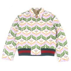 未使用品□GUCCI×adidas  グッチ×アディダス 691425 トレフォイル GGロゴ ウェブライン ブルゾンジャケット マルチカラー 48 ハンガー付き イタリア製 正規品 メンズ