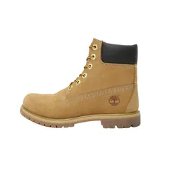 Timberland ティンバーランド ブーツ ベージュ サイズ:US7.5(24.5cm) / 6インチ プレミアム ウォータープルーフ ブーツ / イエローブーツ レースアップ ヌバックレザー / ブランド シューズ 靴【レディース】【中古】