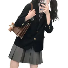 ☆ ブラック ☆ M ☆ フォーマルスーツ 女の子 4点セット 制服 ブレザー 4点セット 高校生 女子 JK ジャケット シャツ ネクタイ スカート 卒業式 上下セット スーツ 女子高生 制服上下 セットアップ 制服セット コスプレ 入学式 学生 中学生