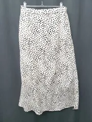 ◇ ⊂ GLOBAL WORK グローバルワーク 総柄 ロング フレア スカート サイズM ベージュ　ブラック レディース P  【1410160017425】