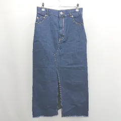 ◇ Θ who's who Chico フーズフーチコ ストレッチ ロング 台形 デニムスカート サイズM ブルー レディース E  【1506130003069】のサムネイル