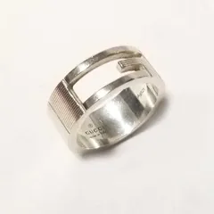 グッチ リング 指輪 Gリング 15 シルバー カットアウト Gロゴ ブランテッドGリング 銀製品 14号 レディース ＳＶ９２５ シルバー925 アクセサリー ＧＵＣＣＩ