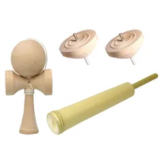 アーテック けん玉・竹製水鉄砲・コマ4点セット 21291 （1点） [おもちゃ・木製玩具]