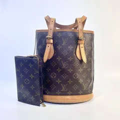 Louis vuitton ルイヴィトン プチ・バケット PM バケツ ショルダーバッグ M42238 AR1909 モノグラム レディース トートバッグ ポーチ付き aua70211070804
