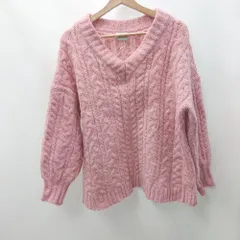 ◇ ⊇ emi+ エミプラス ミドルゲージ 長袖 ニット サイズ表記なし ピンク系 レディース E  【1506130000877】