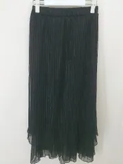 ◇ JEANASIS ジーナシス ウエストゴム ラメ糸 ロング プリーツ スカート サイズF ブラック レディース  【中古】 【1206300006332】のサムネイル