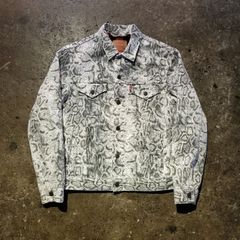 Supreme 17aw × LEVI'S  Snakeskin Trucker Jacket M シュプリーム リーバイス スネークスキン トラッカージャケット