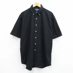XL/古着 ラルフローレン 半袖 ブランド シャツ メンズ 90s ワンポイントロゴ BLAKE シアサッカー 大きいサイズ ロング丈 コットン ボタンダ