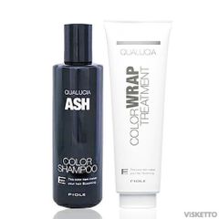 [SET] フィヨーレ クオルシア カラー シャンプー ＜アッシュ＞ 250mL / ラップトリートメント 240g