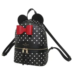 【新品】ケイトスペード バッグ　リュック kate spade NEW YORK x disney レザー ミニーマウス バックパック K7325 001 (ブラック) アウトレット レディース 送料無料