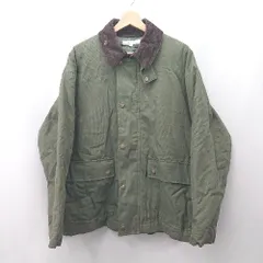 ■ ⊇ Anchor Smith アンカー スミス キルティングダック地 長袖 コーデュロイブルゾン サイズＬ グリーン系 メンズ E  【1507250012924】