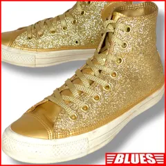 CONVERSE コンバース ハイカット 25 スニーカー ゴールド グリッター 6.5 コンバース_サイズ25cm一覧←SEULB屋着古← X7990