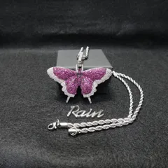 【レッド】蝶 Butterfly  ネックレス トップ ブリンブリン