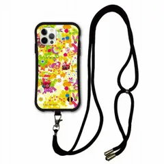 [iPhone12 Pro Max] スマホショルダー付 iPhone15 i-coronケース アイフォン SE 第2世代 XS XR XS Max スマホケース 側面保護 耐衝撃 アニマル柄 ホラグチカヨ デザイン アルパカとウサギ イエロー