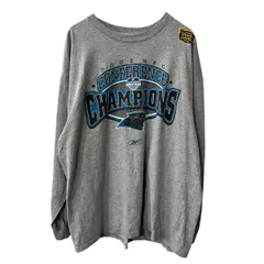 Reebok NFL SUPER BOWL 長袖 プリントTシャツ XL グレー リーボック スーパーボウル アメリカンフットボール ロンT 春物 a710-5069