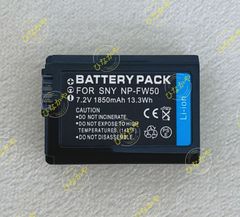 【新品】ソニー SONY対応 NP-FW50 互換バッテリーパック 電池パック 充電電池 充電式電池 残量表示 純正充電器対応 7.2V 1850mAh 1個