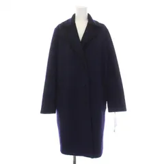 ランバン LANVIN COLLECTION チェスターコート アウター シングル ロング丈 ウール 38 M 紺 ネイビー タグ付き /BBのサムネイル
