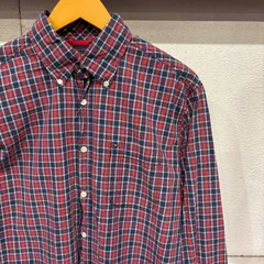 古着 M 長袖シャツ TOMMY HILFIGER トミーヒルフィガー 赤チェック