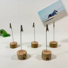 メモスタンド　5本セット　MC05006　メモクリップ　フォトスタンド　カードスタンド　流木インテリア　流木オブジェ　ナチュラル　素朴