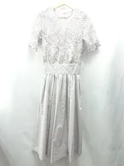 ◇ ⊂ LAGUNAMOON ラグナムーン レース カップイン 半袖 ロング ワンピース サイズM グレー系 レディース E  【1502180019173】