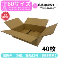 段ボール ダンボール 箱 60サイズ 40枚セット 新品 国産 梱包材 梱包資材