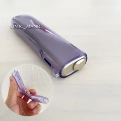 アイコス イルマワン / イルマiワン専用 IQOS ILUMA ONE TPU製 ソフト やわらか カバー ケース 着せ替え 衝撃保護 クリア パープル 紫 紫色 半透明