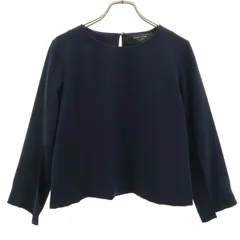 BEAMS LIGHTS ビームスライツ 長袖 プルオーバー ブラウス 36 ネイビー レディース 古着のサムネイル