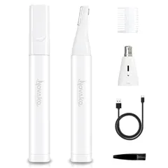 眉毛シェーバー フェイスシェーバー メンズ & レディース 用 USB充電式 コードレス 革新的両面プレード IPX7防水 水洗いOK まゆげ シェーバー 鼻毛カッター 顔そり 眉毛剃り 多機能電動 低騒音 男女兼用 敬老の日 母の日 父の日誕生日 クリス 0