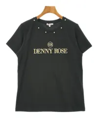 ◆デニーローズ◆人気のハート柄パッチワークロゴ！黒コットンストレッチＴシャツ！Ｓ ◇デニーローズ◇人気のハート柄パッチワークロゴ！黒コットン