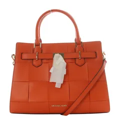 マイケルコース MICHAEL KORS Hamilton サッチェル Medium 2WAYバッグ ハンドバッグ ショルダーバッグ 斜め掛け フェイクレザー オレンジ 35S4GHMS2Y /YO9