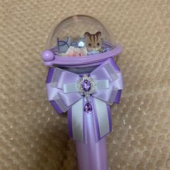 ペンライトリボン キンブレリボン ペンラリボン 紫 パープル V37