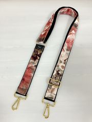 ハンドメイド＊ショルダーストラップ ベルベット花 赤系(917)