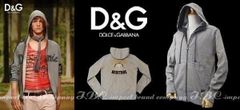 ★DOLCE&GABBANA★ドルガバ★バックロゴステインパーカーM★グレー灰★