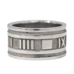 本物 ティファニー TIFFANY & Co. アトラス ワイド 925 リング 指輪 19号 シルバー Atlas ジュエリー アクセサリー 中古 【フォロー割】