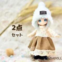 オビツ11 服 セット 帽子 ワンピース 女の子 ob11 靴 ピコニーモP ねんどろいどどーる も可 秋冬 ヘッド ボディ ウィッグ 素体 コーデ YmY ピコドー bjd 着せ替え 衣装 1/12 人形 ドールハウス アウトフィット ハンドメイド P4