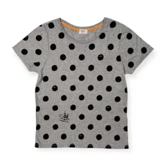 BEAMS ビームス ハート ドット 水玉 総柄 半袖Tシャツ カットソー サイズ M /グレー×ブラック/男女でも