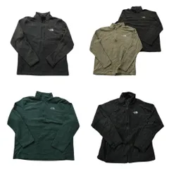 古着卸 まとめ売り ノースフェイス フリース 5枚セット (メンズ XL ) ハーフジップ フルジップ ジップポケット ブラック 中古 古着 NC2616
