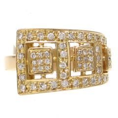 K18 ゴールド　イエローゴールド　K18YG　ダイヤモンド 0.48ct　指輪　中古　美品　新品仕上げ済　レディース　ジュエリー　リング　質屋　4月誕生石