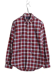 【お得なクーポン配布中!】 ラルフローレン チェック 長袖 ボタンダウン シャツ メンズ М ポロ BD 長袖シャツ オックスフォード コットン ワンポイント マルチカラー