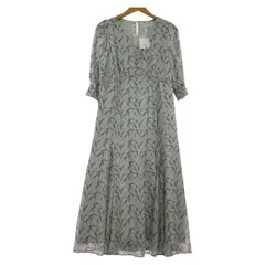 美品 NATURAL COUTURE ナチュラルクチュール タグ付き 花柄 バックレースアップ ロングワンピース sizeF/ライトグリーン系