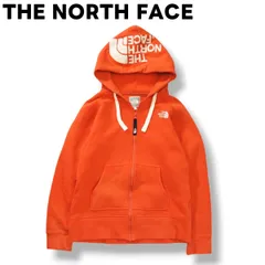 【人気】 ノースフェイス THE NORTH FACE REARVIEW HOODIE リアビューフーディ スウェット ジップ パーカー トレーナー 裏起毛 M オレンジ レディース ♪