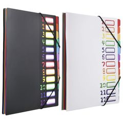 新品 YIYI ドキュメントファイル A4フォルダー 12ポケット ファイルケース 自立型 書類 分類 収納ファイル オフィス 事務用品 (ブラック)