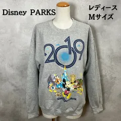 インポート古着　Disney PARKS ディズニー　スウェット　ミッキー　グレー　2019  Mサイズ　レディース　【B-1 B-3】