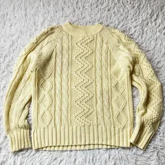 MERVYN'S スコットランド製 ヴィンテージ  フィッシャーマンニット ケーブルニット 古着 90s  セーター  ニット1674