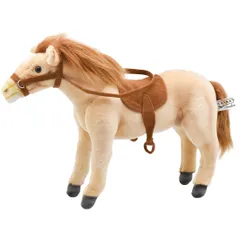 HANSA 5810 鞍付き馬37 L37(cm) ぬいぐるみ ハンサ クリスマス 誕生日 プレゼント 動物 犬 猫 鳥 うさぎ ペンギン アニマル 置物 人形 フィギュア KOESEN ケーセン 大きい マスコット 実物大 大型