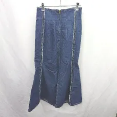 ◇ ⊂ RESEXY リゼクシー バッククロス ロング マーメイド スカート サイズS ブルー系 レディース E  【1507160022075】