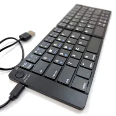 【未使用品⭐️Ewin Bluetoothキーボード】 折りたたみ式 軽量 薄型　 レザーカバー　 ブルートゥース マルチペアリング　 USB-C充電式　 スマホ iPad iPhone等用 スタンド付き AYA 200310J